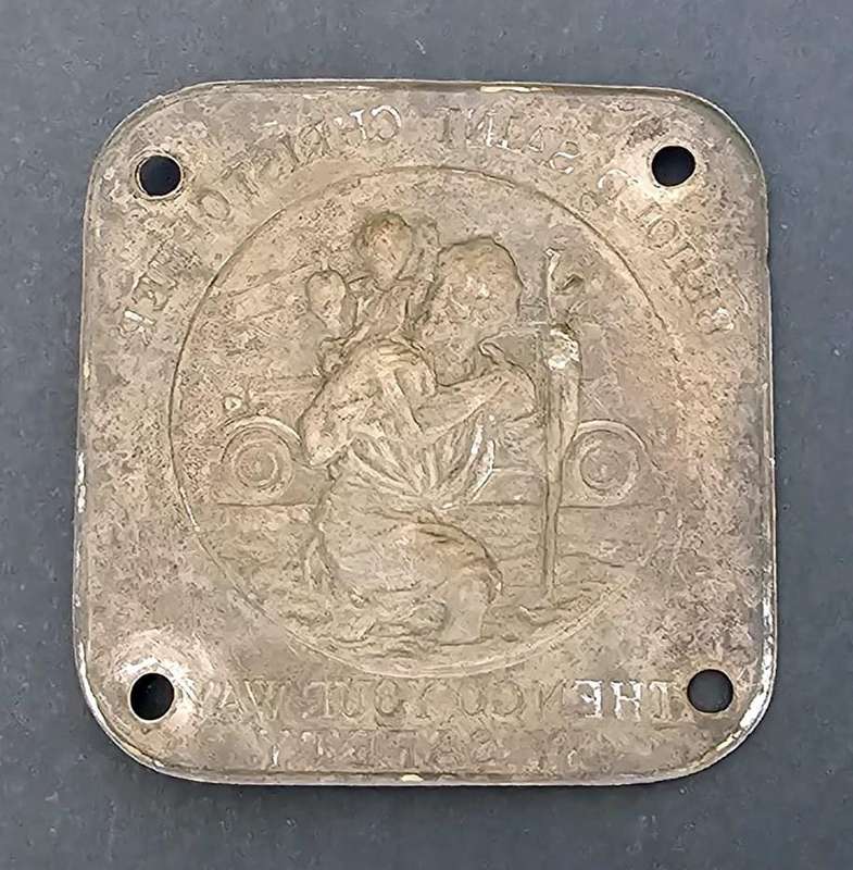 Vintage Pre-War Saint.Christopher Brass Car Badge