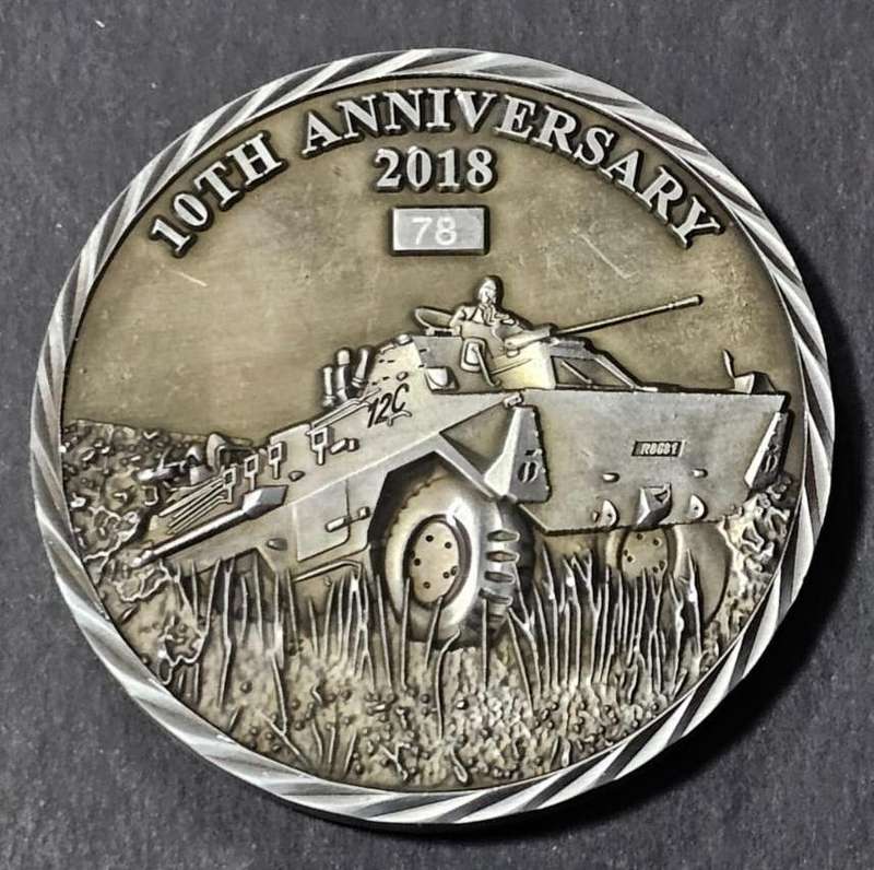 SADF -  61 Mechanised Infantry MVA Challenge Coin - Number 78