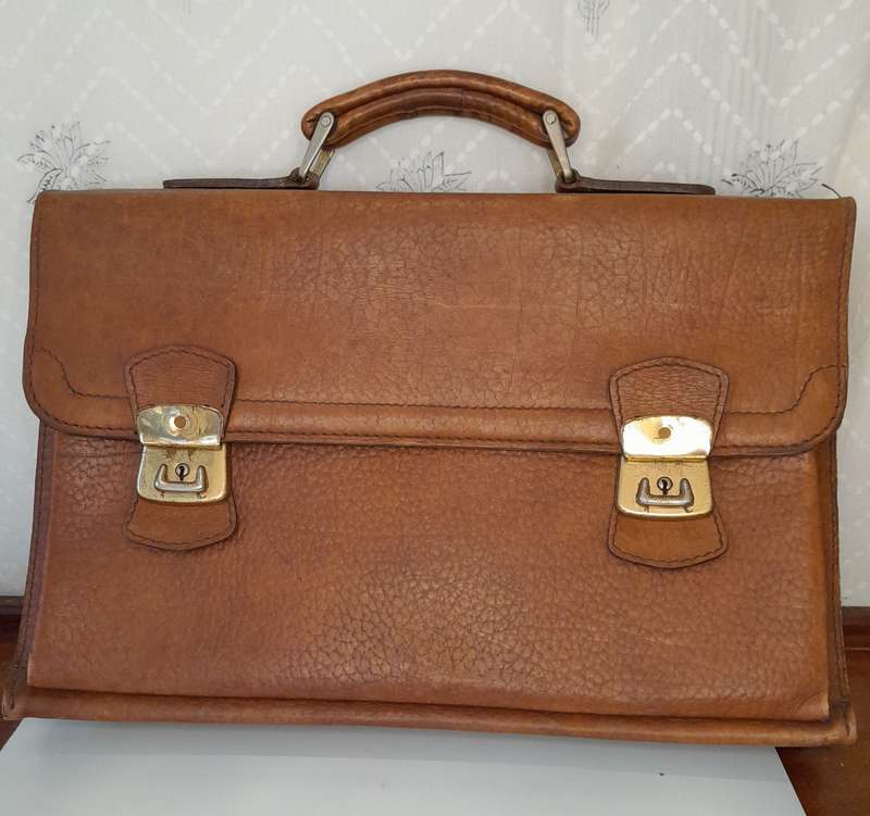 Vintage leather briefcase