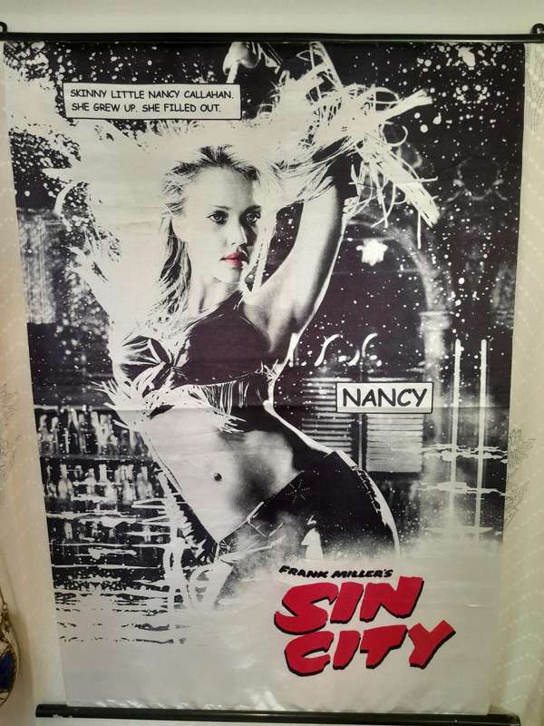 Sin City fabric scroll poster