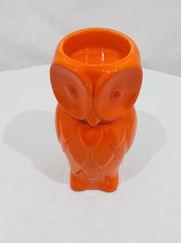Ceramic owl tealight candle holder