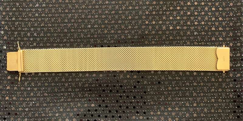 Exquisite Vintage 14K Gold Mesh Bracelet - one-of-a-kind statement piece.