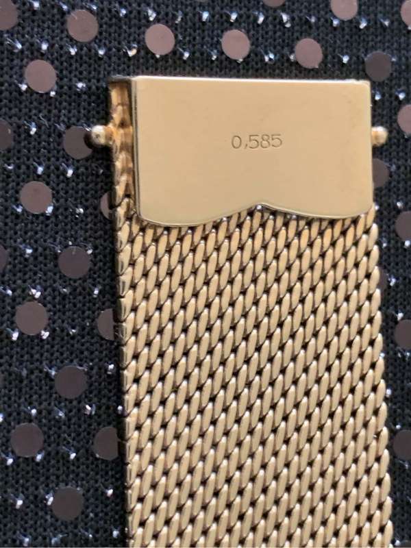 Exquisite Vintage 14K Gold Mesh Bracelet - one-of-a-kind statement piece.