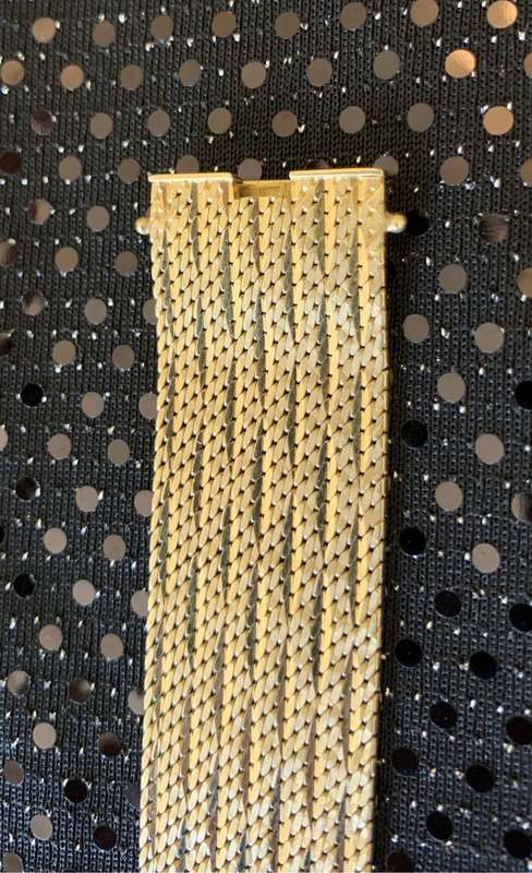 Exquisite Vintage 14K Gold Mesh Bracelet - one-of-a-kind statement piece.