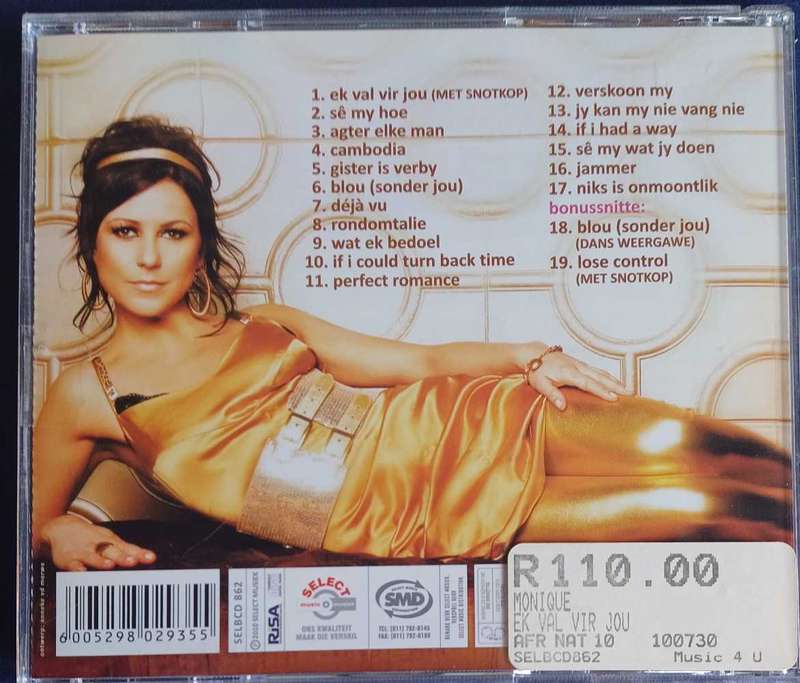 Monique - Ek val vir jou cd
