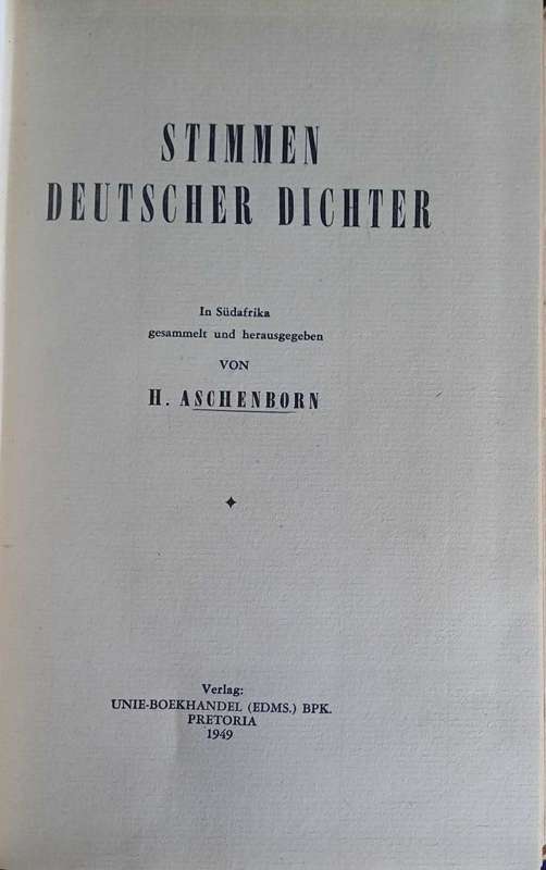 Stimmen deutscher dichter