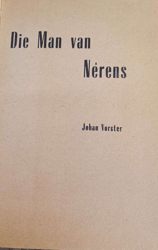 Die man van nerens deur Johan Vorster