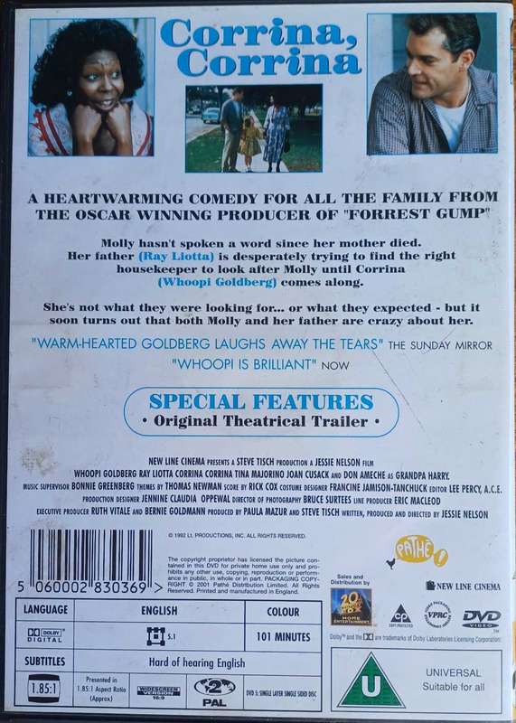 Corrina, Corrina dvd