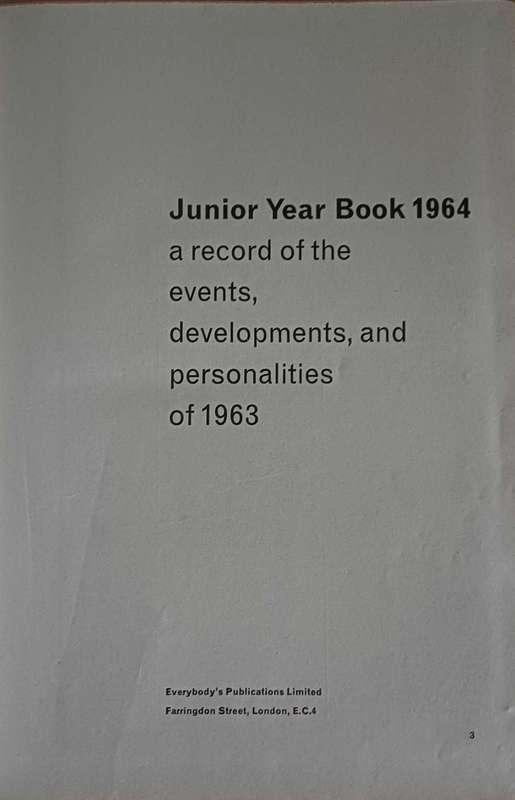 Junior year book 1964, a record of the events, developments, and personalities of 1963