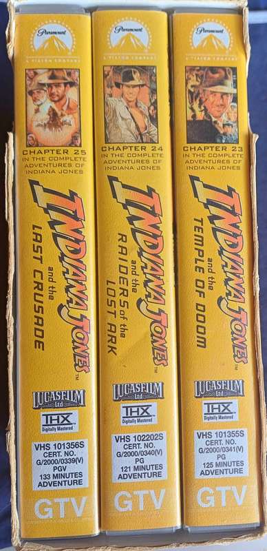 Indiana Jones box set vhs