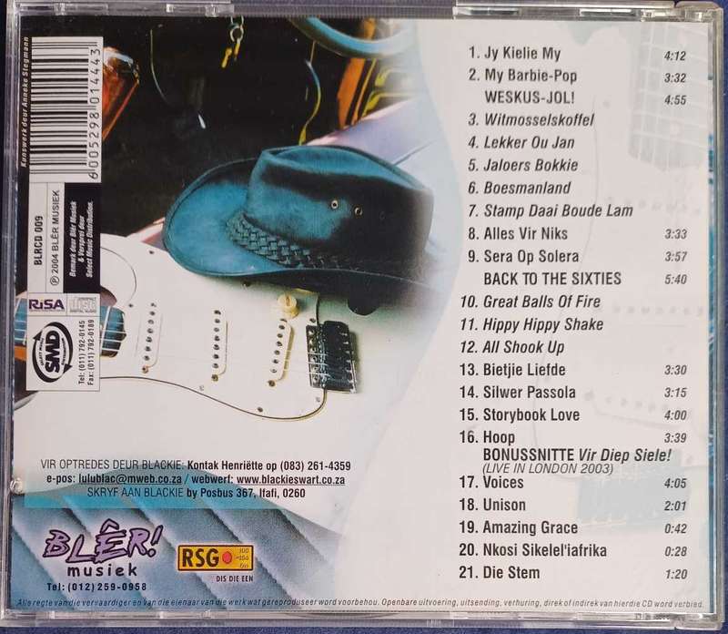 Blackie Swart - Kielie my cd