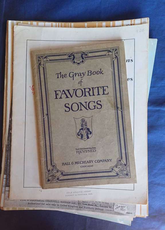 Lot of vintage music books