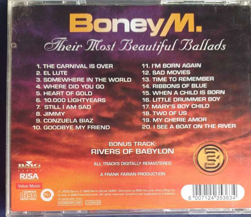 Boney M - Their most beautiful ballads cd