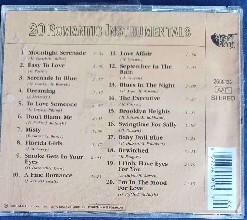 20 Romantic instrumentals cd