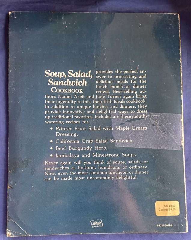 Ideals soup, salad, sandwich cookbook