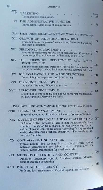 Industrial administration & management