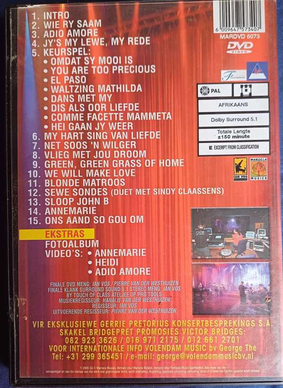 Gerrie Pretorius in konsert cd/dvd