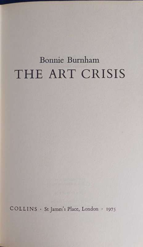 The art crisis by Bonnie Burnham