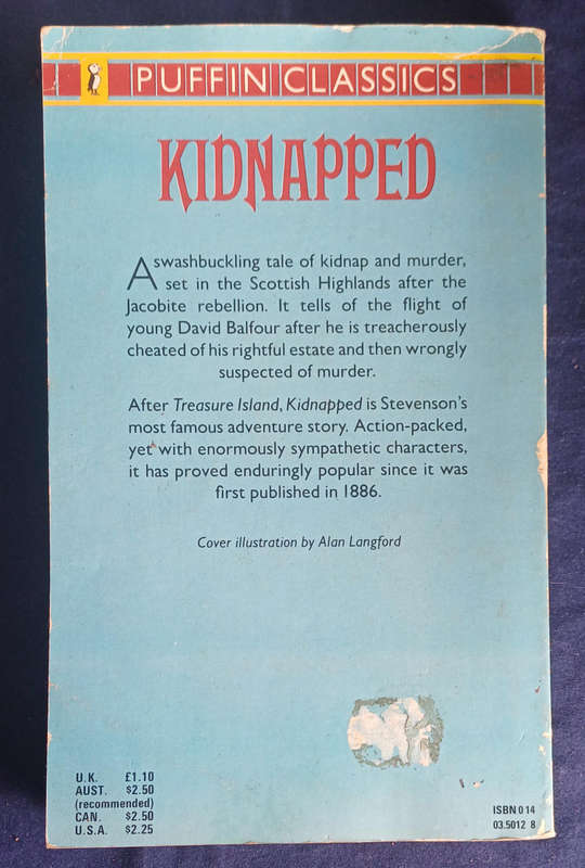 Kidnapped by RL Stevenson