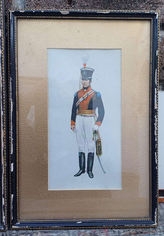 3 x Vintage framed military prints