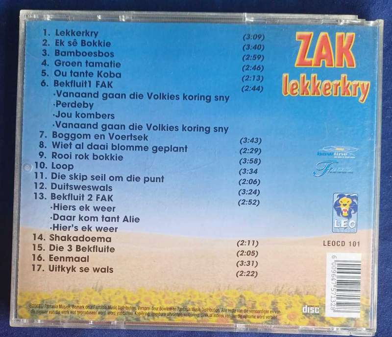 Zak van Niekerk - Lekkerkry cd