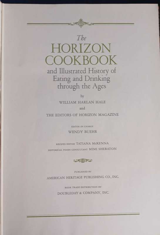 The horizon cookbook set, an illustrated history of eating and drinking through the ages