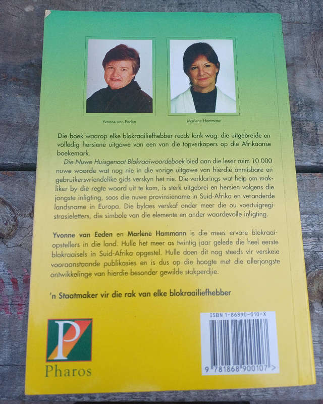 Die nuwe Huisgenoot blokraai woordeboek