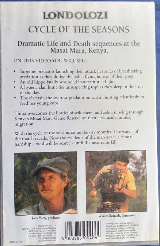Cycle of the seasons (Londolozi) vhs