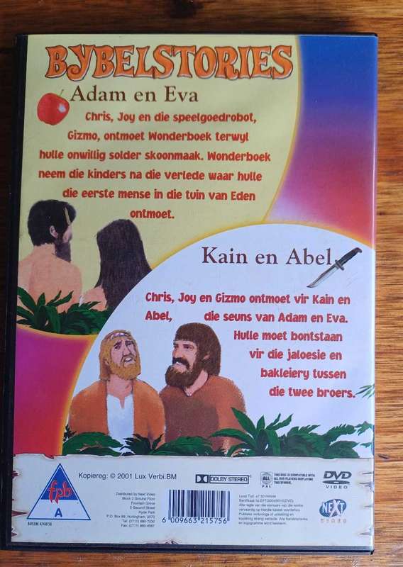 Storiehuis: Bybelstories Adam en Eva/Kain en Abel dvd