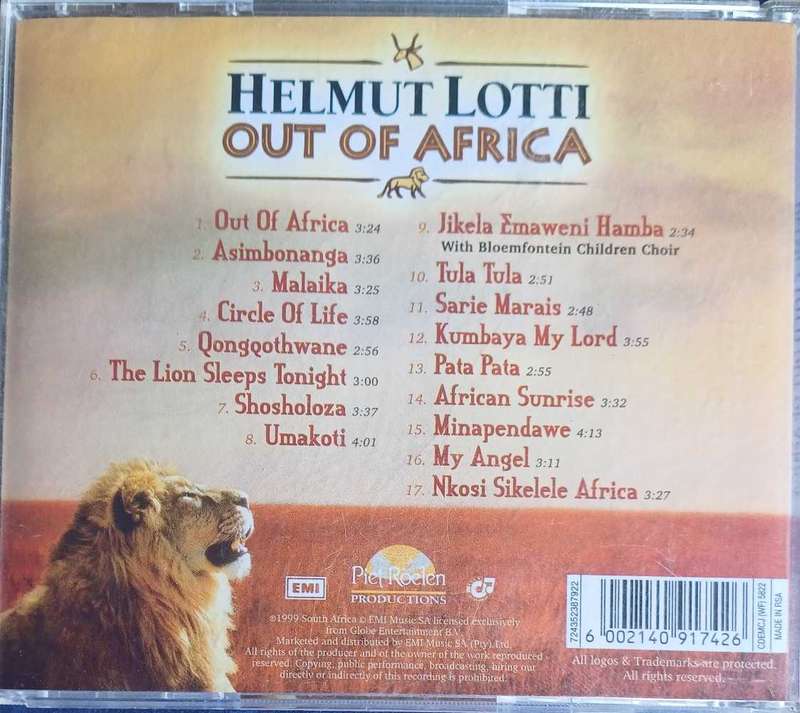 Helmut Lotti - Out of Africa cd