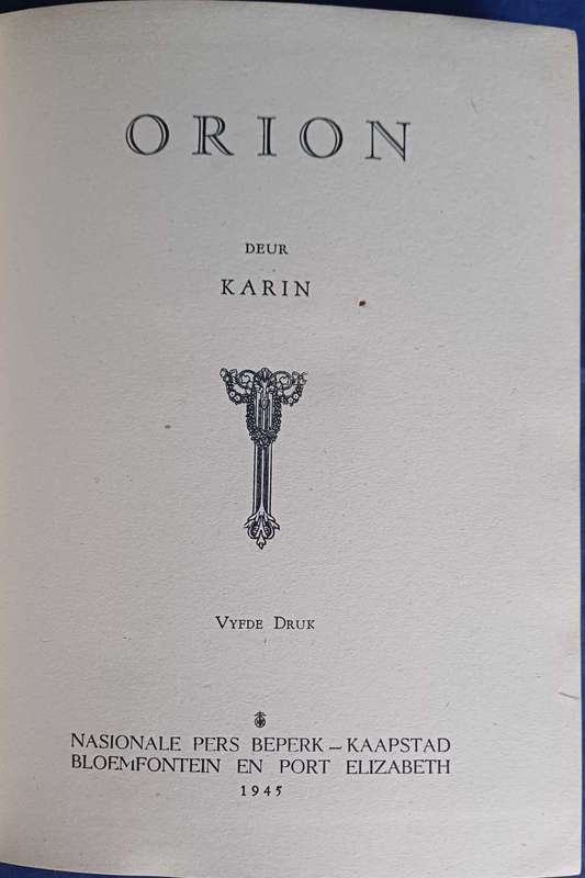 Orion deur Karin