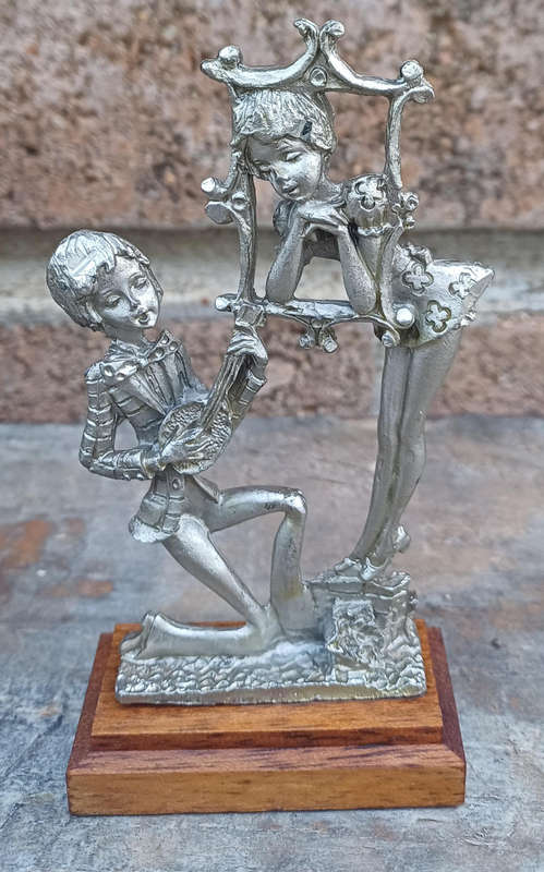 Vintage pewter figurine