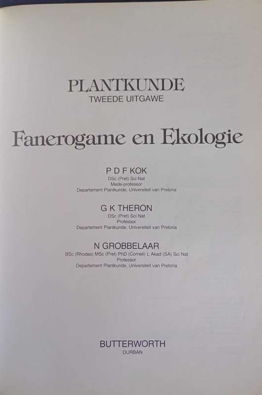 Plantkunde fanerogame en ekologie