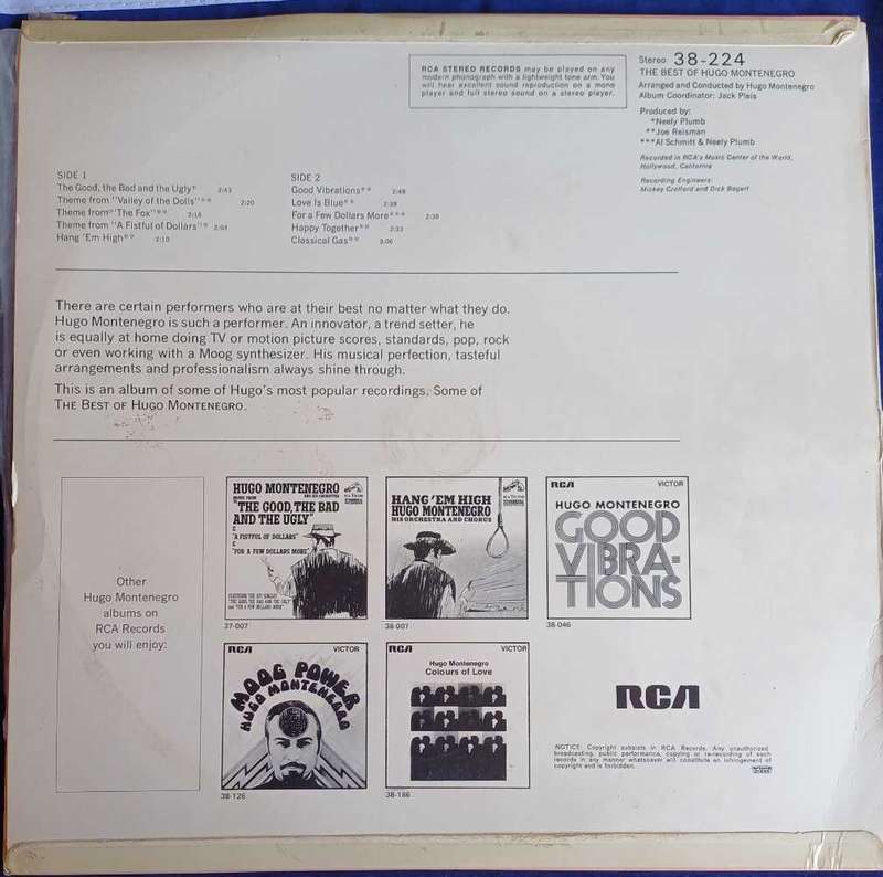 The best of Hugo Montenegro LP