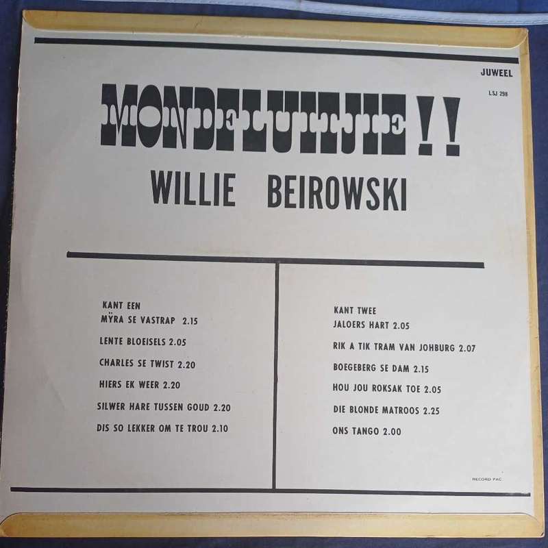 Willie Beirowski - Mondfluitjie LP