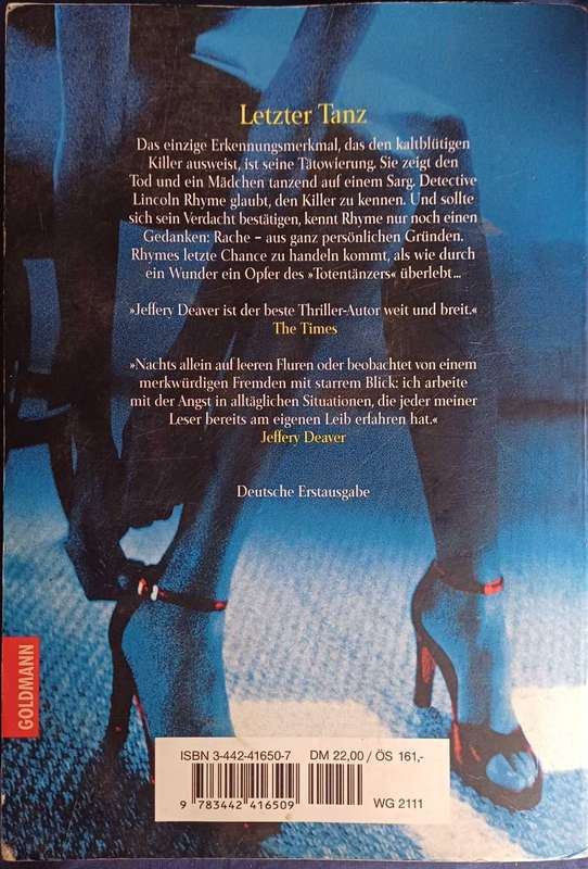 Letzter Tanz - Jeffery Deaver