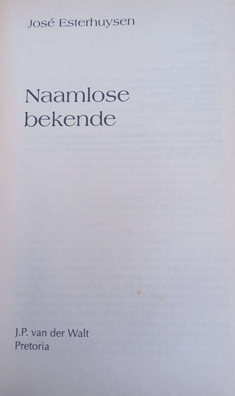 Naamlose bekende deur Jose Esterhuysen