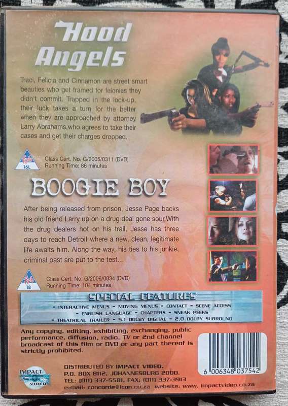 Double feature: Hood angels/Boogie boy dvd