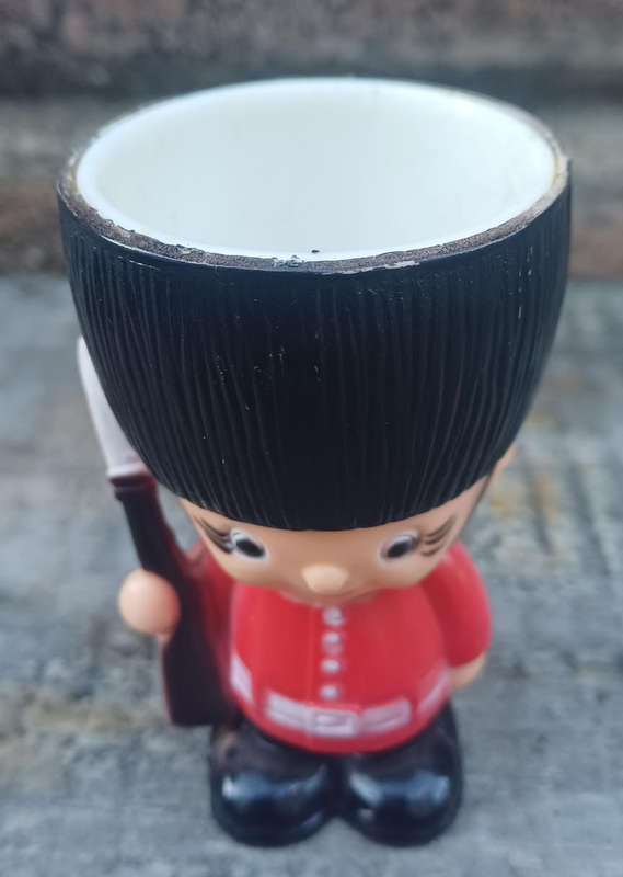 Vintage soldier egg cup