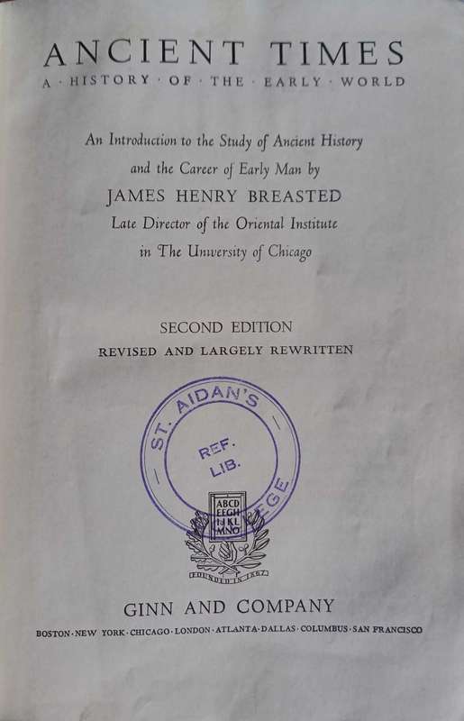 Ancient times a history of the early world