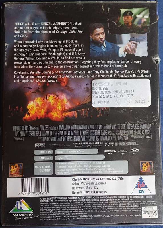 The siege dvd