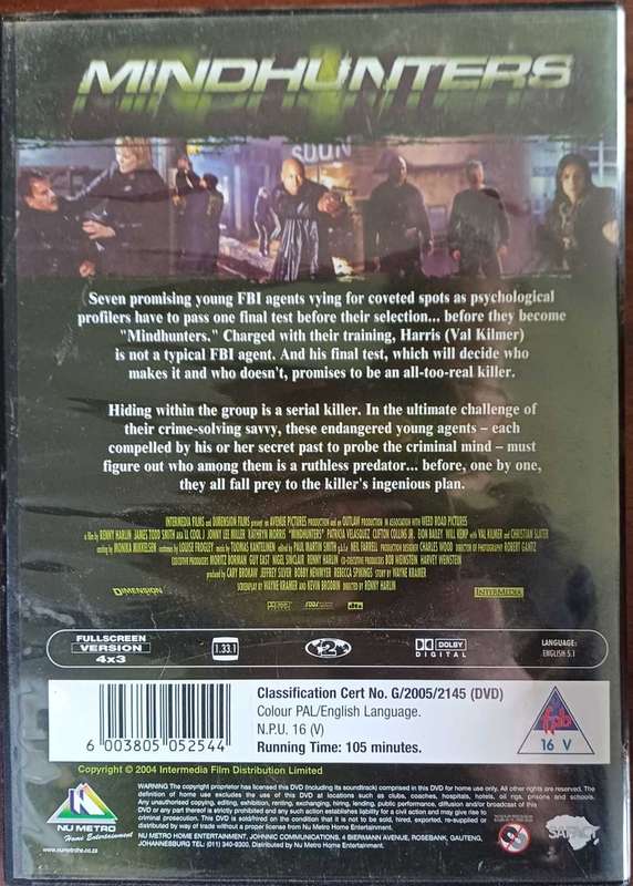 Mindhunters dvd