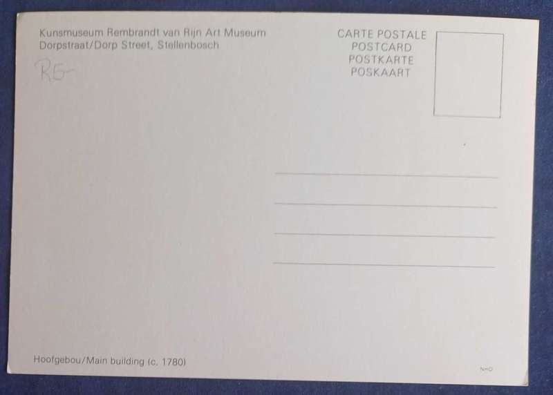 Kunsmuseum Rembrandt van Rijn postcard