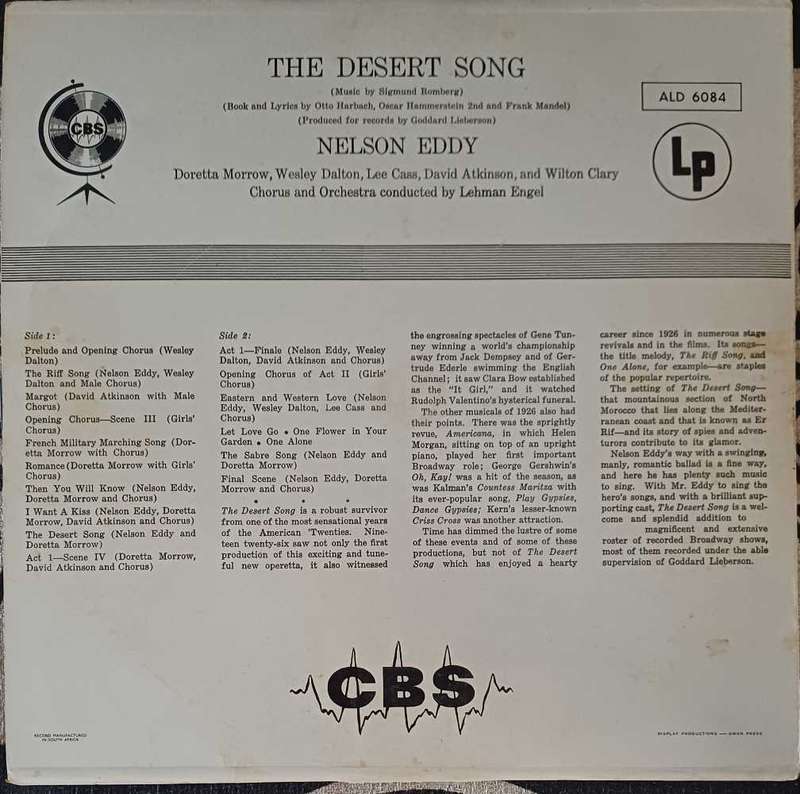 The desert song LP