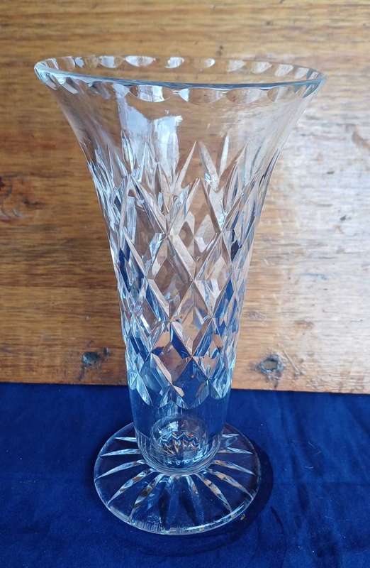 Webb Corbett diamond cut vase