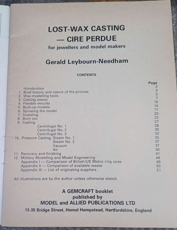 Lost-wax casting - for jewellers and model makers