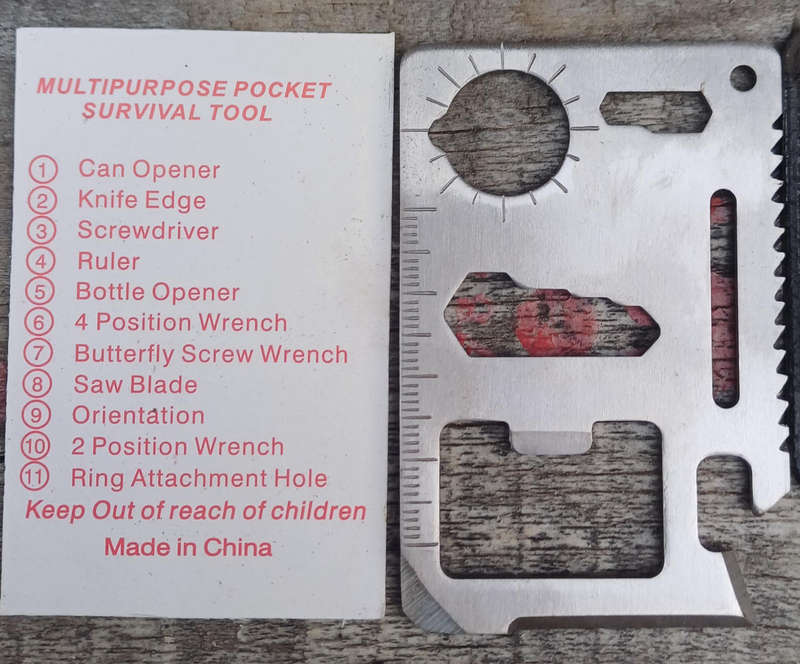 Multipurpose pocket survival tool