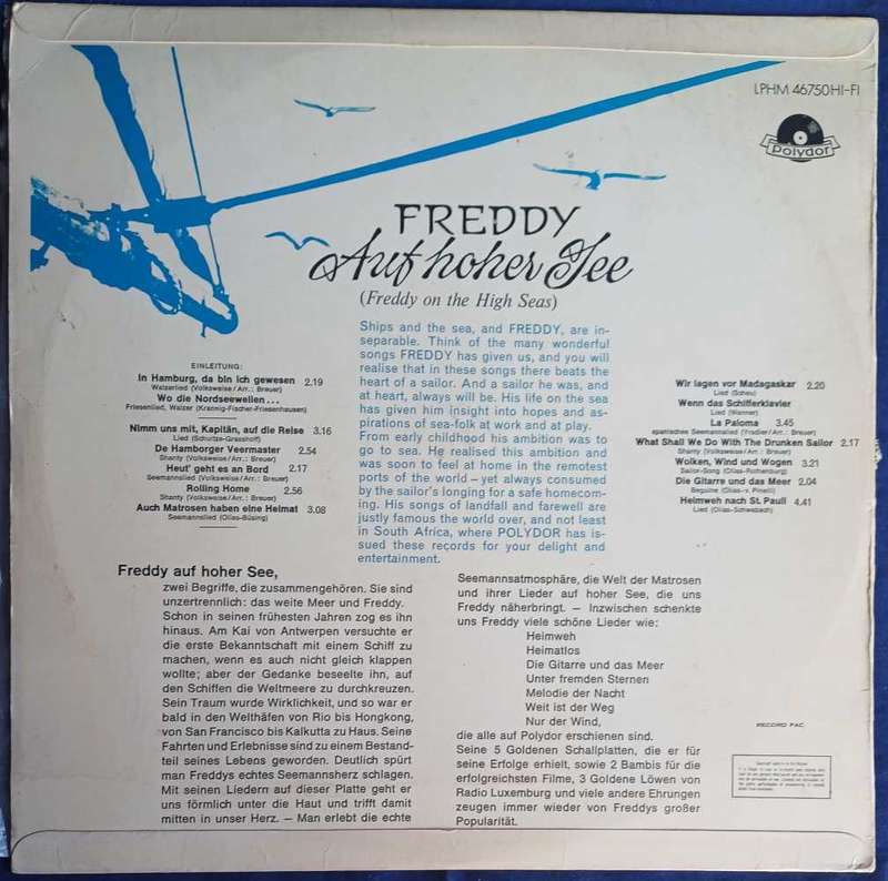 Freddy - Auf hoher see LP