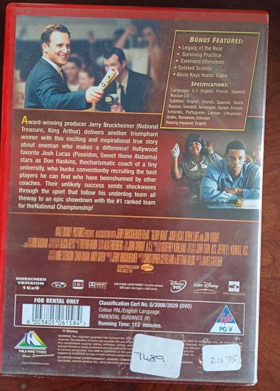 Glory road dvd