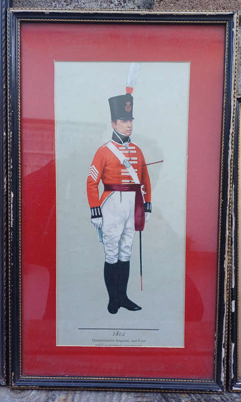 3 x Vintage framed military prints